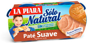 PATE LA PIARA SOLO NATURAL SUAVE PACK 2X75G