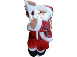 Papa Noel Escoces en cuerda. 40 Cm del muñeco