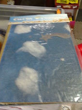 Laminas cielo con estrellas y nubes. Bolsa de 2 unidades de papel.