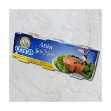 Atún en aceite vegetal. Pack-3 latas de 80 g. Bachi