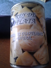 Alcachofas cuarteadas  al natural