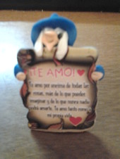 Brujita de la suerte con dedicatoria. Te Amo