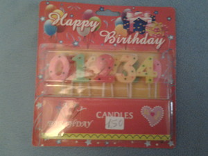Paquete de velas de cumpleaños